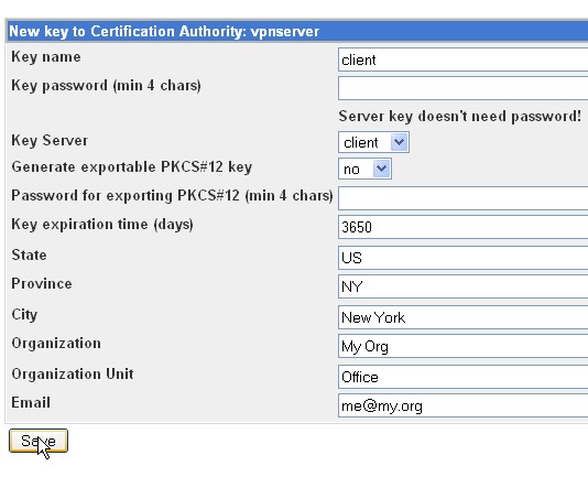 webmin openvpn server requirements