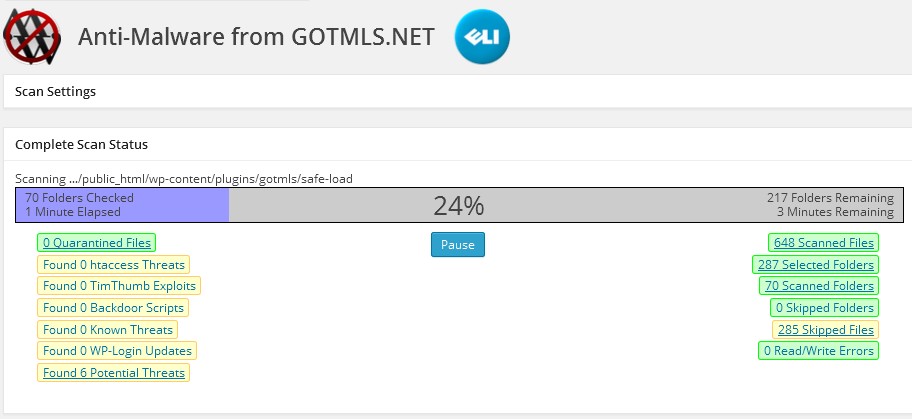 scan malware anti malware gotmls