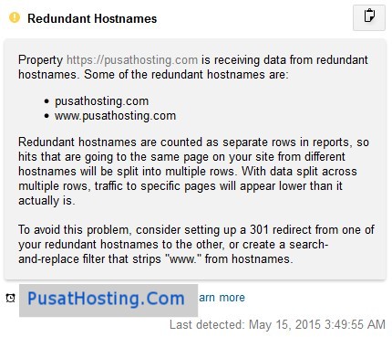 redundant hostname atau duplikasi kontent